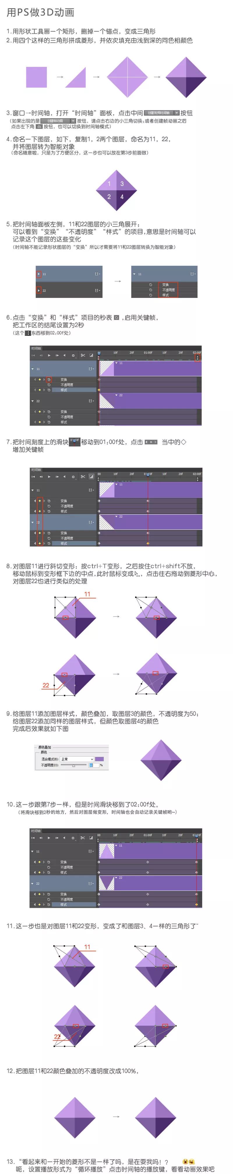 PS教程：超实用打造3D小动画