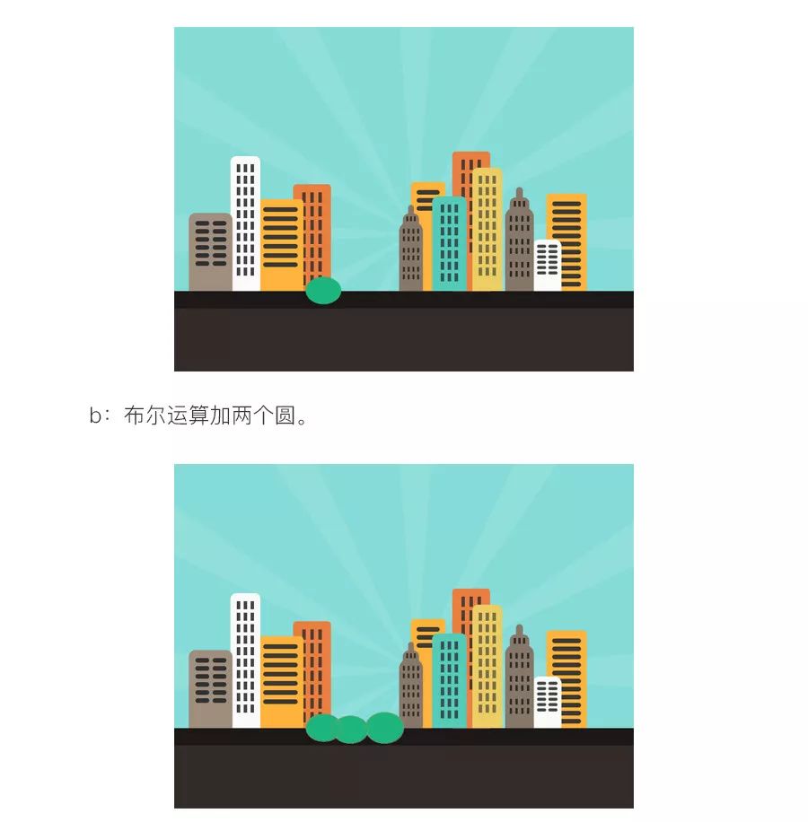 Ps教程：绘制扁平风炫彩城市小插画