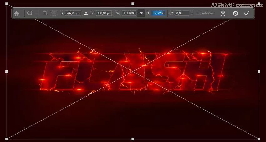 PS教程：制作闪电特效艺术字