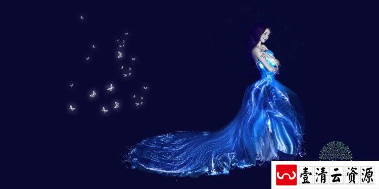 【S1392】【素材】影楼裙摆飘动叠加素材高端大气个人写真后期设计PSD分层素材