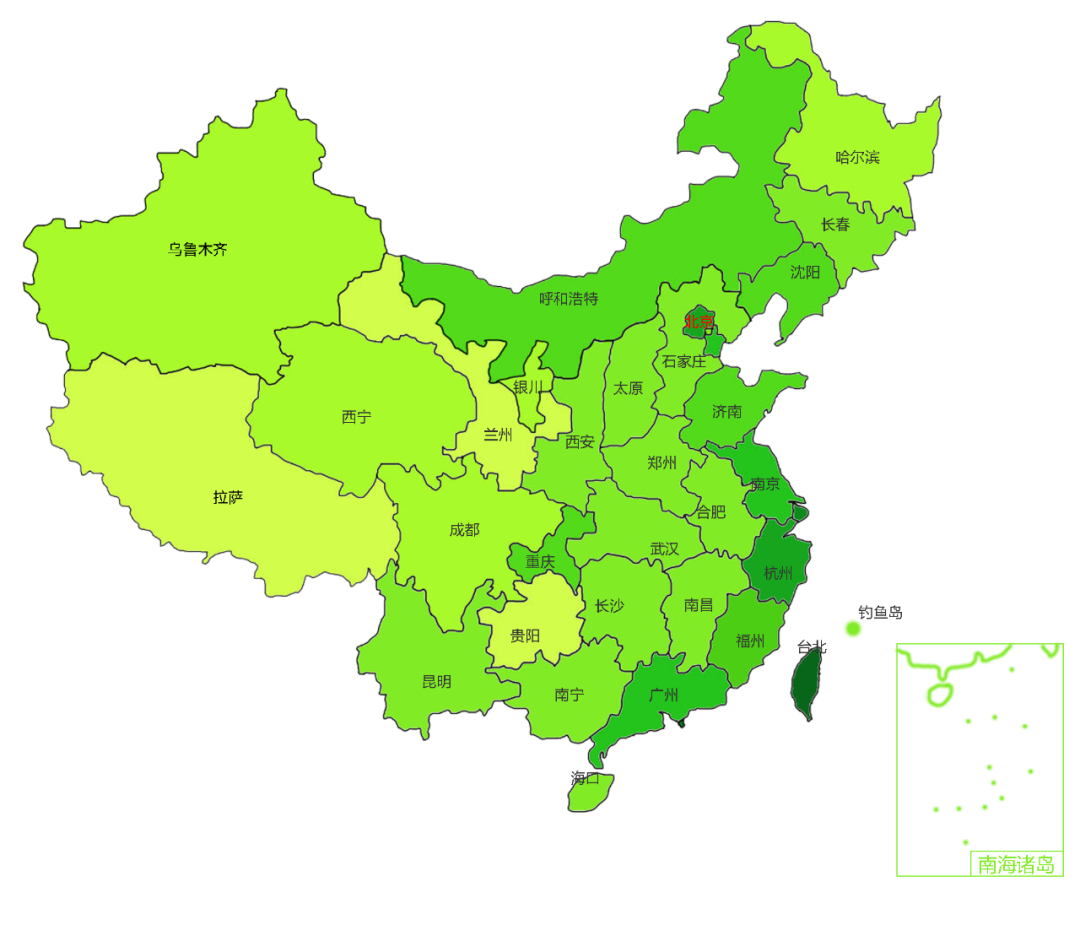 【S1426】【素材】高清完整中国地图素材 背景大图多彩色中国地图PNG免扣素材