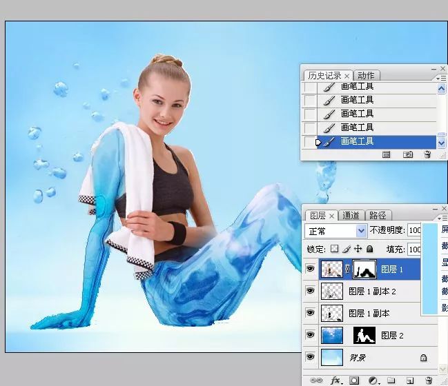 PS教程：快速合成水下的冰人教程