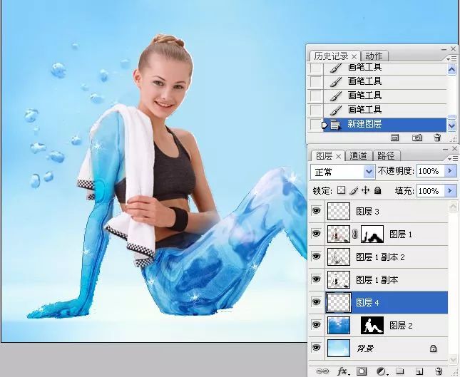 PS教程：快速合成水下的冰人教程