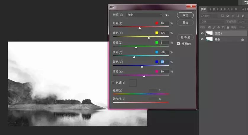PS教程：风景照秒变水墨画！PS还能这么玩？