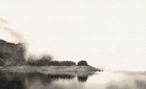 PS教程：风景照秒变水墨画！PS还能这么玩？