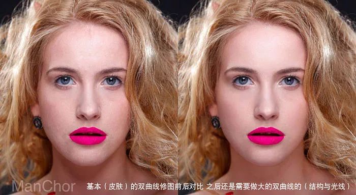 PS教学：高清人像的美化及双曲线磨皮