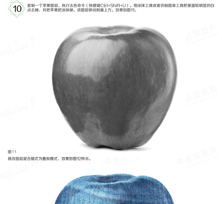 PS教程：牛仔？苹果！