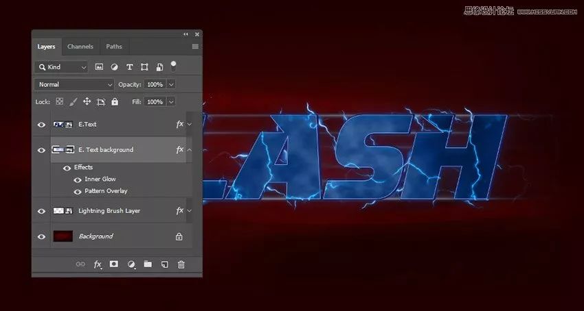 PS教程：制作闪电特效艺术字