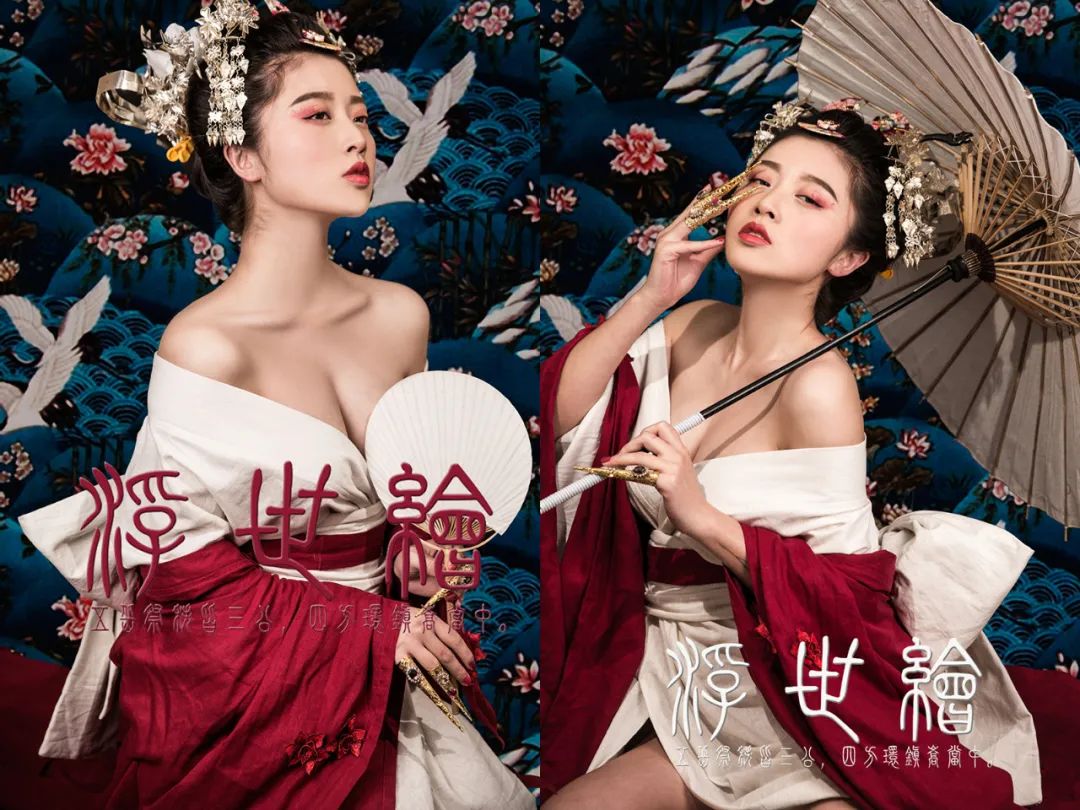 【S1462】【素材】盘子古装浮世绘写真样片宫廷风格个人写真JPGPSD设计素材