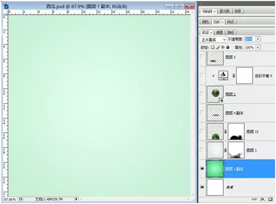 PS教学：合成一个创意的西瓜鱼缸