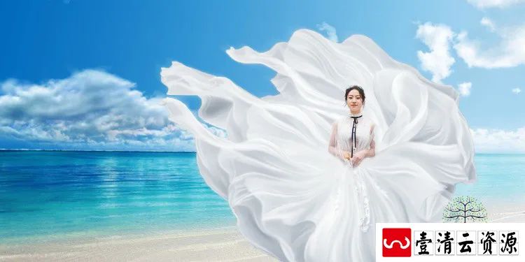 【S1392】【素材】影楼裙摆飘动叠加素材高端大气个人写真后期设计PSD分层素材