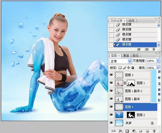 PS教程：快速合成水下的冰人教程