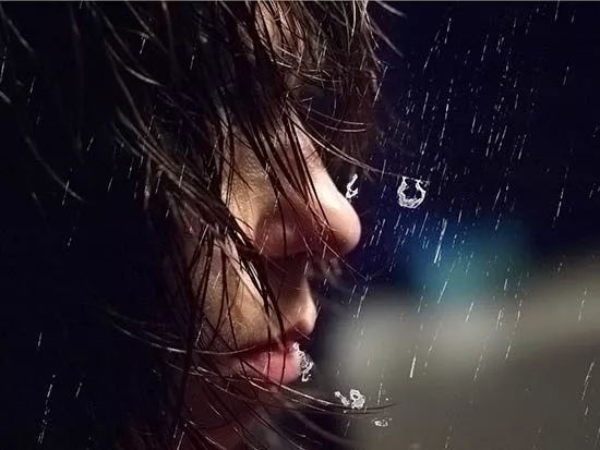 PS教程：给人物照片加上个性的雨丝