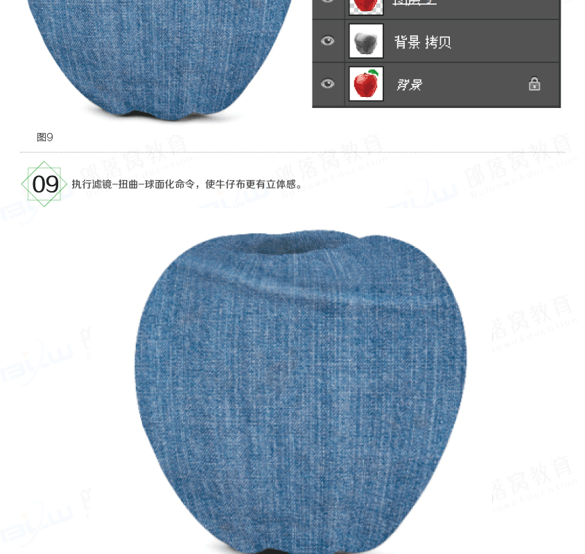 PS教程：牛仔？苹果！