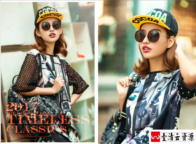 【S1467】【素材】美丽时尚潮流影楼风格唯美个人写真室内室外PSD分层素材模板