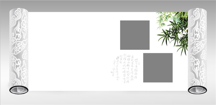 【S1333】【素材】简洁创意儿童古装古风影楼写真方版相册PSD格式素材模板下载