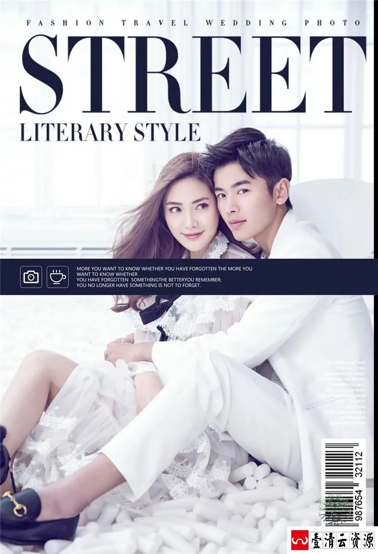 【S1456】【素材】时尚高端杂志风婚纱写真模板风格主题影楼拍摄PSD分层素材新