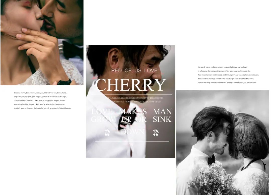 【S1515】【素材】浪漫爱情情侣新婚婚纱摄影模板 外景写真照psd排版设计相册