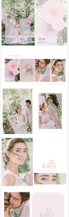 【S1647】【素材】浪漫文艺清新美丽高档韩版婚纱影楼风景写真结婚摄影PSD模板