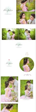 【S1647】【素材】浪漫文艺清新美丽高档韩版婚纱影楼风景写真结婚摄影PSD模板