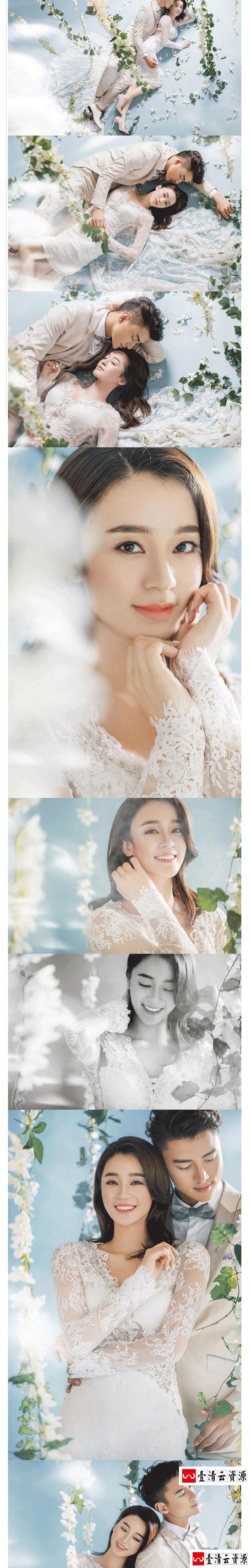 【S1625】【素材】唯美浪漫婚纱摄影系列素材 情侣韩式室内主题摄影放大样片