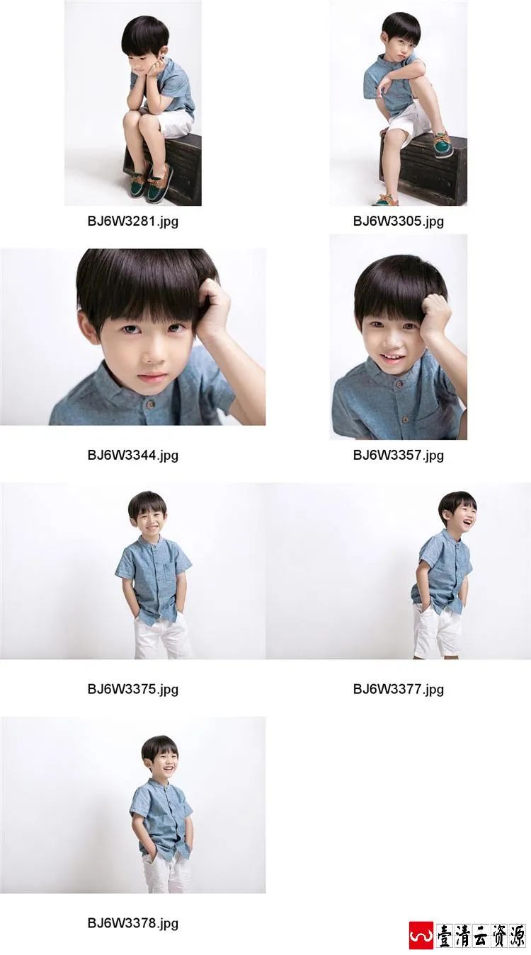 【S1644】【素材】小可爱宝贝影楼摄影儿童写真照放大样片JPG格式PSD相册模板