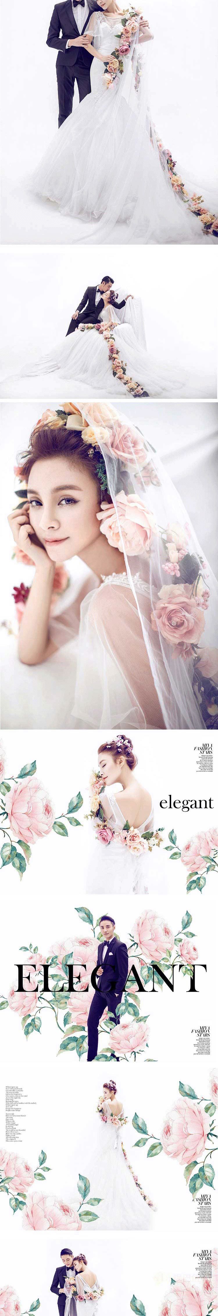 【S1548】【素材】唯美浪漫主题婚纱摄影艺术写真 放大样片psd素材+样册+样片 T1482唯美样片