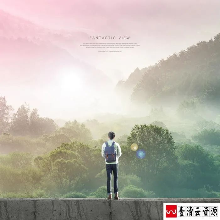 【S1492】【素材】风景影楼写真春季景色外景唯美文艺背景素材PSD格式模板下载