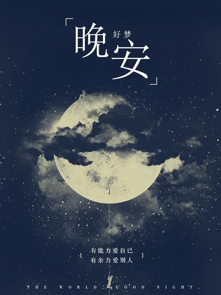 【S1622】【素材】文艺唯美风岁月时光美好晚安夜空卡通动画风海报封面EPS模板