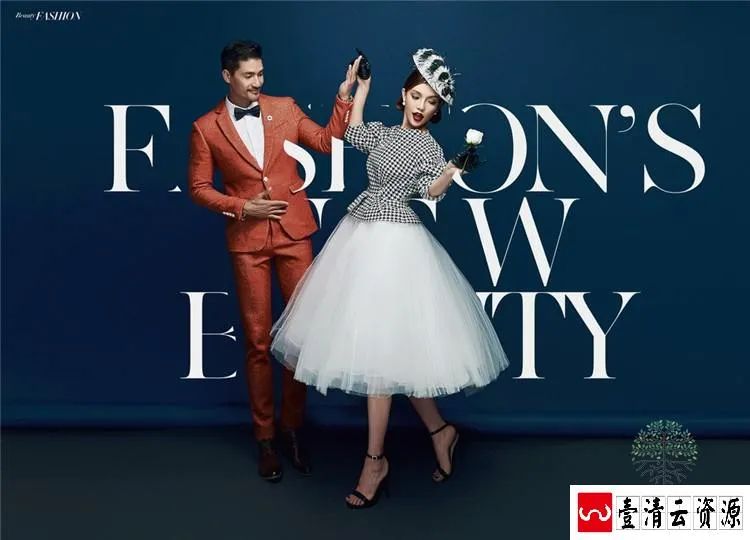 【S1575】【素材】喜庆婚纱写真相册时尚大气杂志风格影楼外拍摄影PSD模板素材