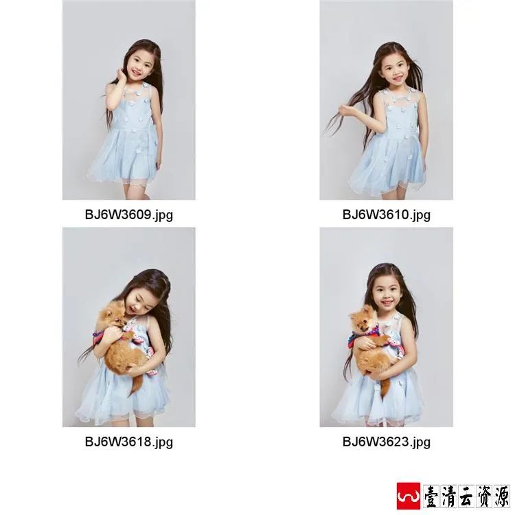 【S1644】【素材】小可爱宝贝影楼摄影儿童写真照放大样片JPG格式PSD相册模板