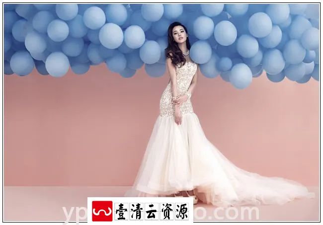 【S1562】【素材】浪漫情侣唯美婚纱写真素材 气球主题韩式影楼样照放大样片