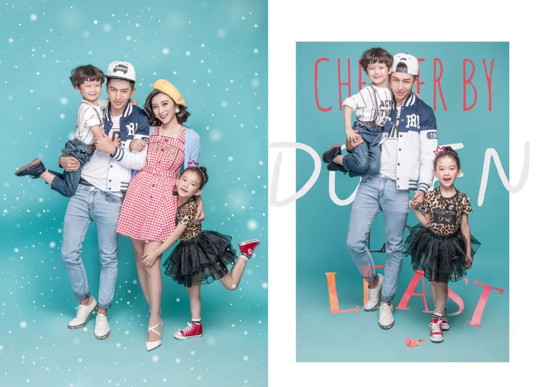 【S1546】【素材】时尚亲子父母全家福儿童模板相册设计 影楼摄影写真psD素材