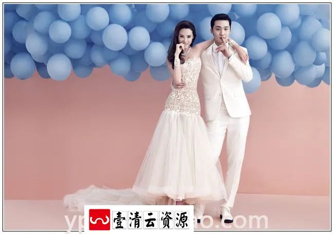 【S1562】【素材】浪漫情侣唯美婚纱写真素材 气球主题韩式影楼样照放大样片