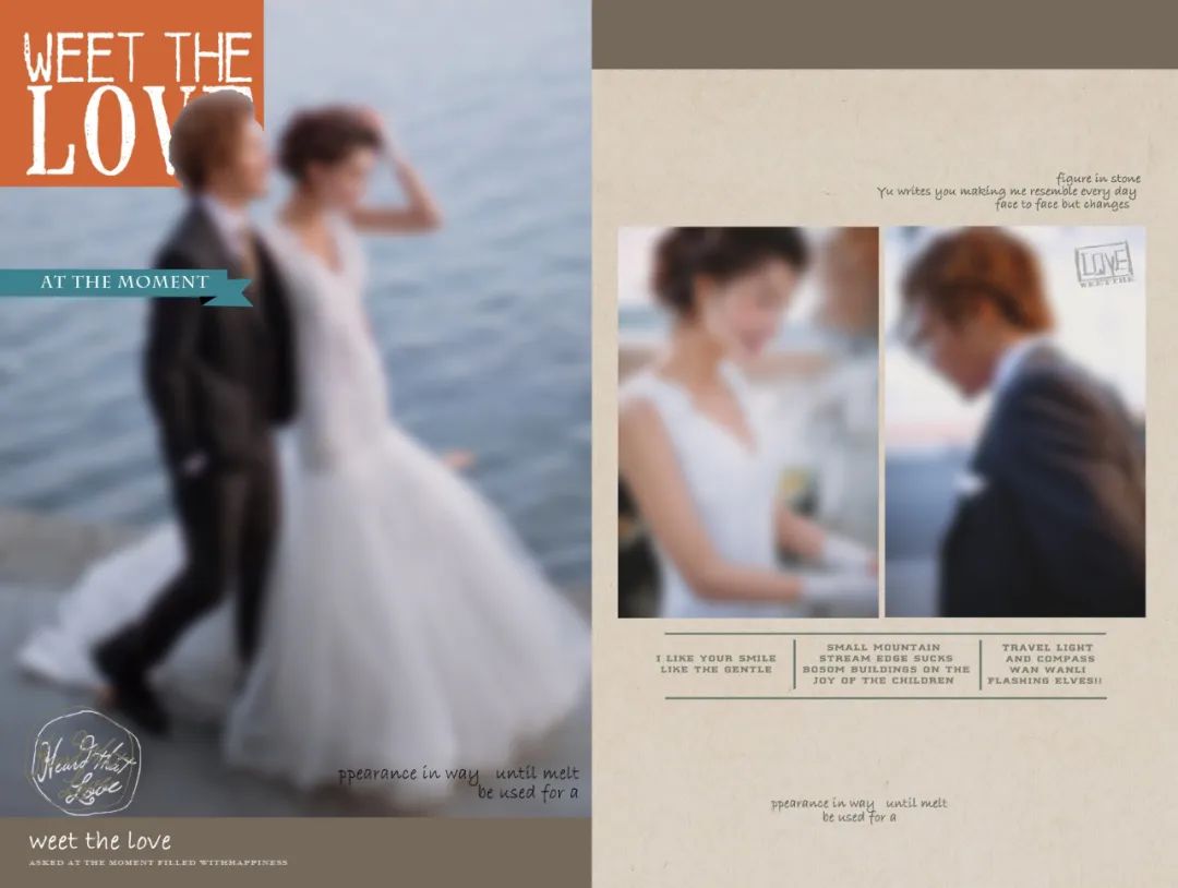 【S1650】【素材】唯美婚纱写真模板清新简约影楼相册PSD源文件设计素材合集新
