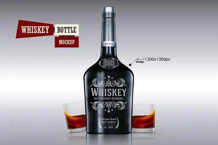 【S1734】【素材】平面包装设计老酒白酒黄酒类包装合集智能贴图样机PSD设计素材源文件