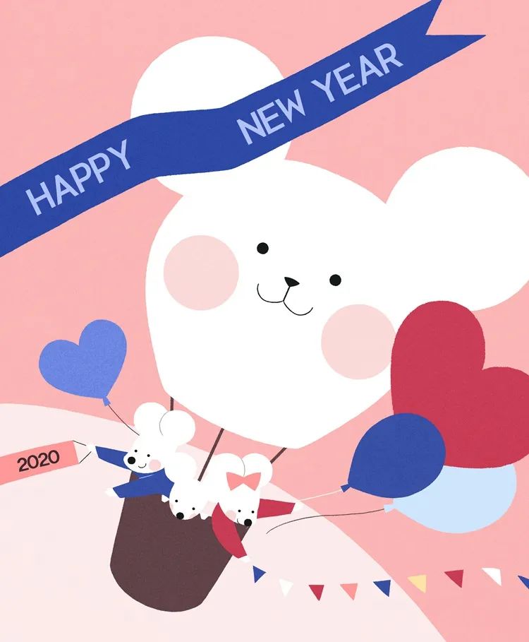 【S1748】【素材】2020新年春节古风鼠年卡通老鼠插画海报展板背景PSD分层设计素材