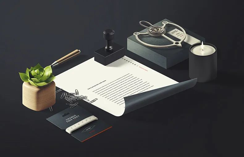 【S1831】【素材】时尚VI贴图智能样机02-88办公用品LOGO名片宣传册品牌模版PSD素材