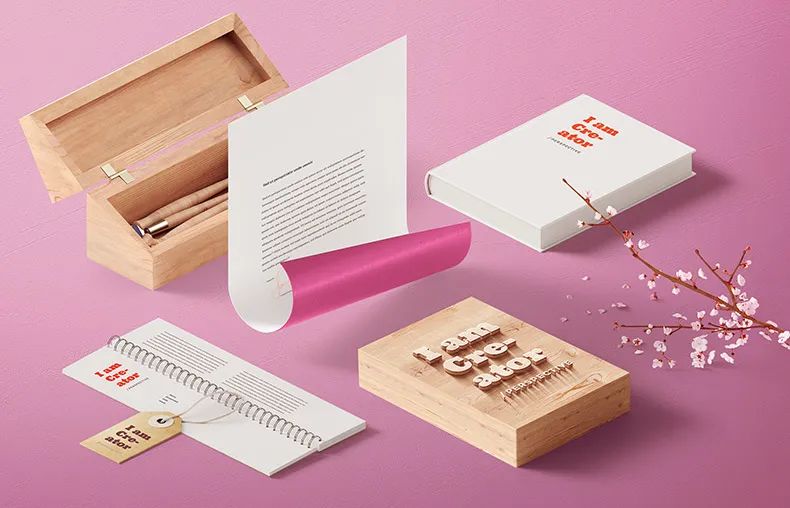【S1831】【素材】时尚VI贴图智能样机02-88办公用品LOGO名片宣传册品牌模版PSD素材