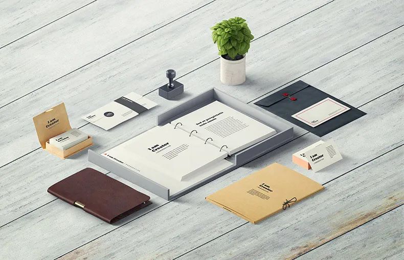【S1831】【素材】时尚VI贴图智能样机02-88办公用品LOGO名片宣传册品牌模版PSD素材