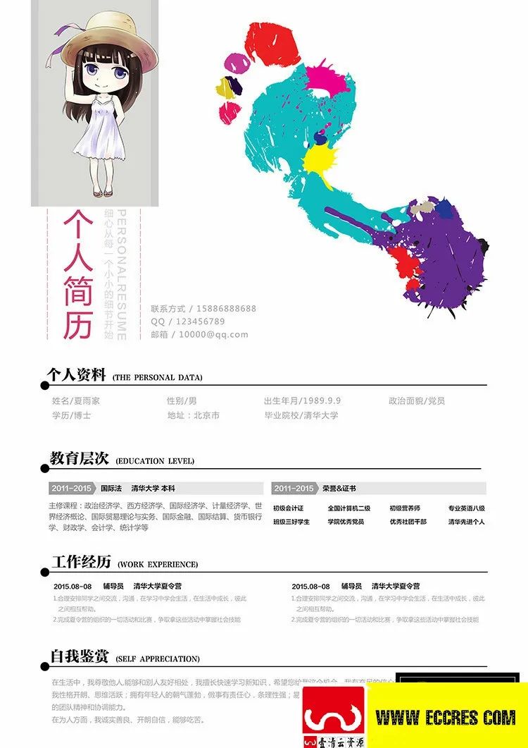 【S1806】【素材】PSD简历设计模板设计素材源文件