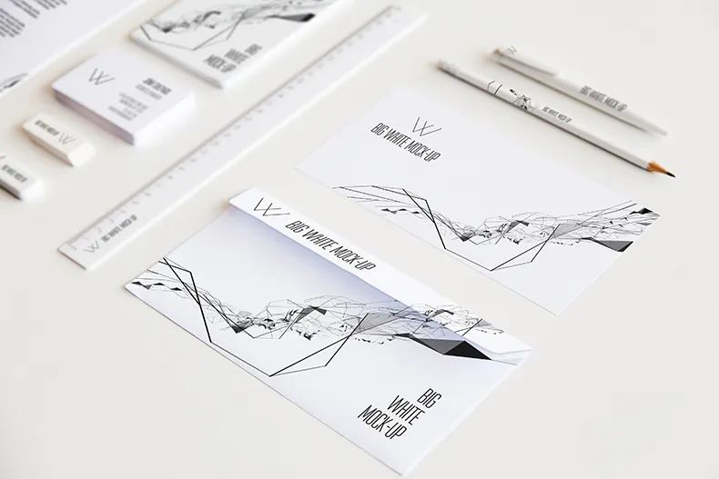 【S1829】【素材】白色VI模板样机PSD设计素材源文件
