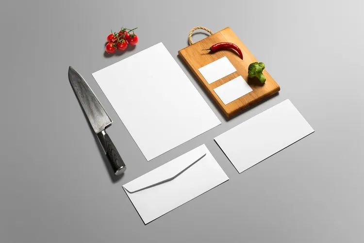 【S1711】【素材】高档餐饮菜单传单品牌vi包装设计展示效果图贴图样机PSD分层素材