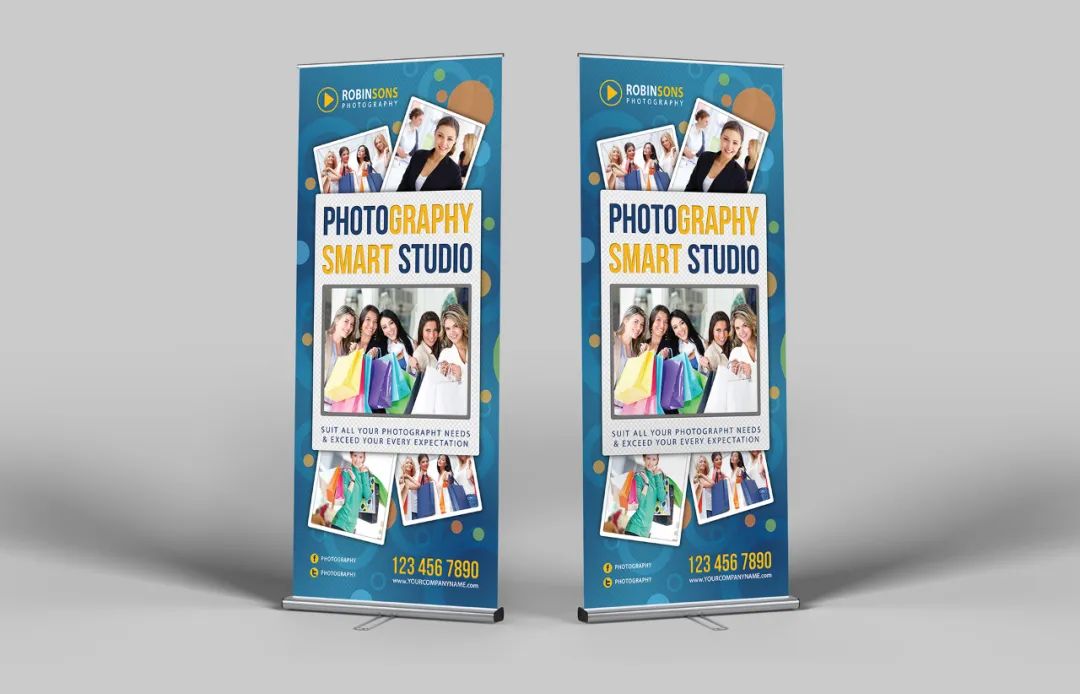 【S1815】【素材】展架合集PSD设计素材源文件
