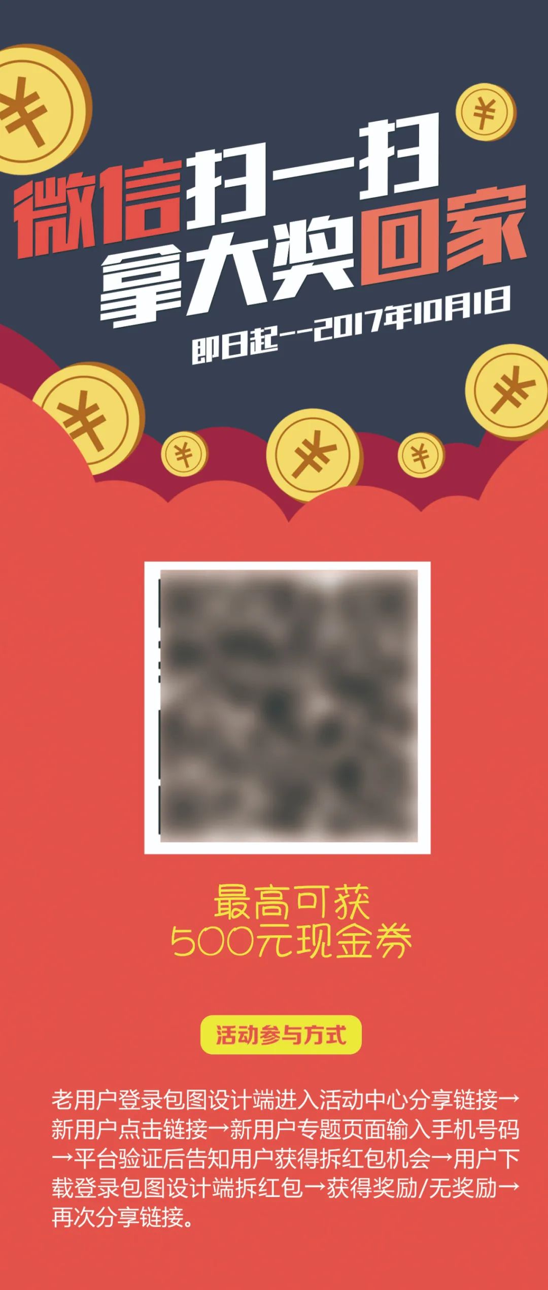 【S1818】【素材】扫码海报PSD设计素材源文件