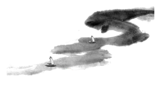 【S1996】【素材】中国风水墨山水风景画古典水彩水墨晕染国画PNG免抠透明设计素材