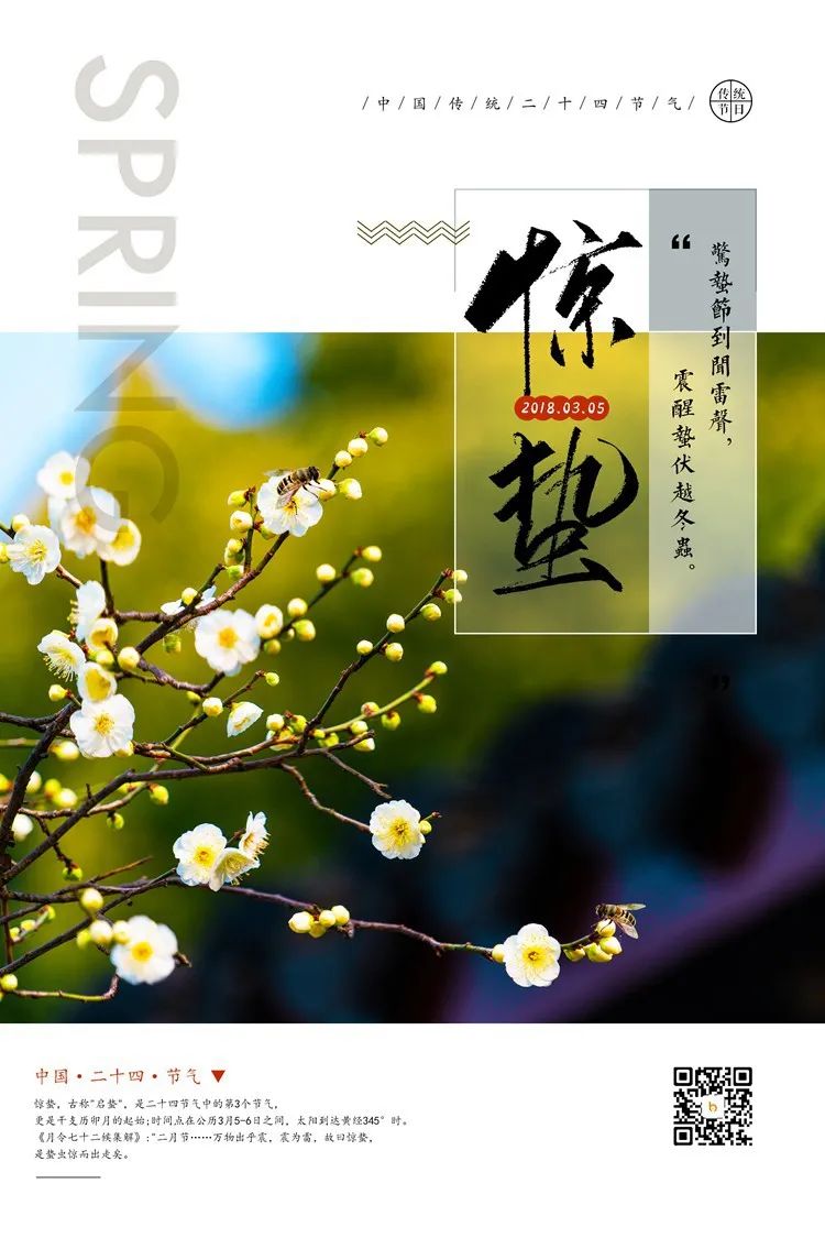【S1990】【素材】 二十四节气之春分海报+惊蛰PSD素材